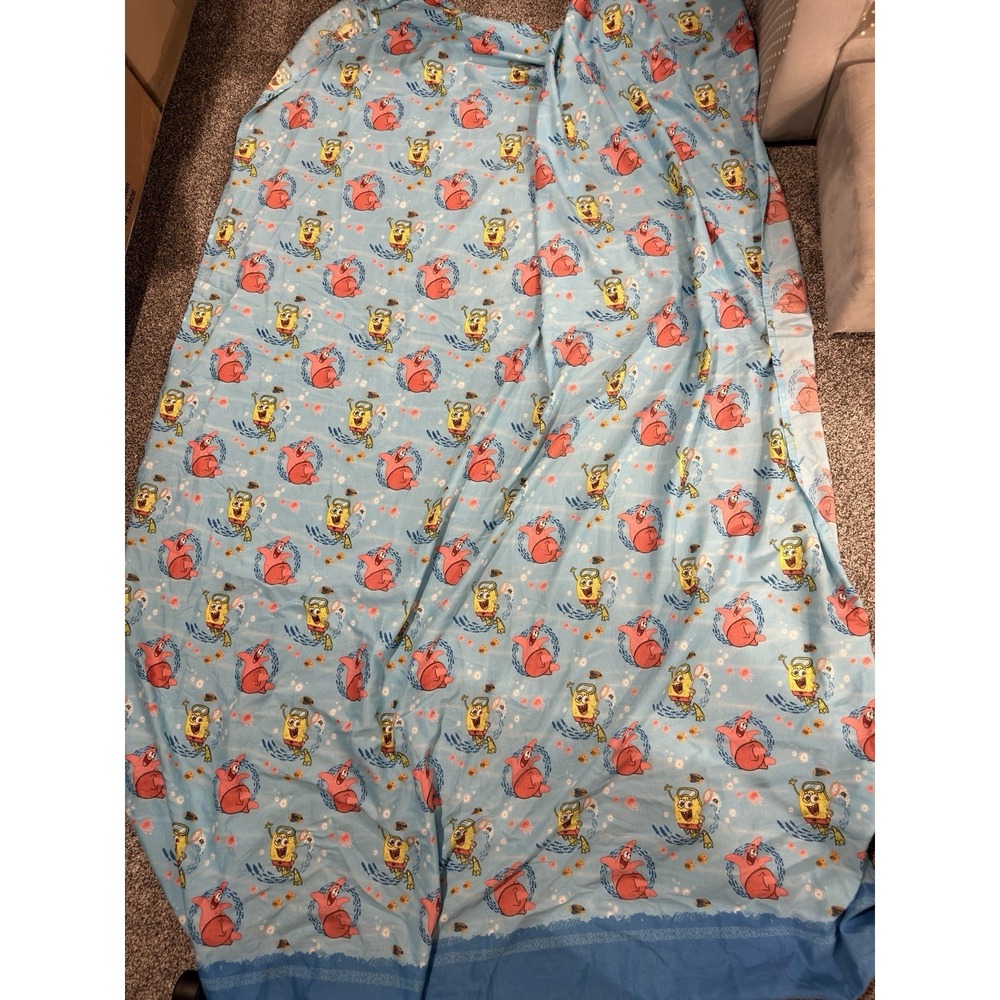 NICKELODEON ~ SPONGEBOB SQUARE PANTS ~ TWIN SIZE FLAT SHEET ~ 2007